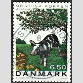 FRIM�RKER DANMARK | 2013 - AFA 1764 - Nordisk k�kken - 6,50 Kr. flerfarvet - Pragt Stemplet