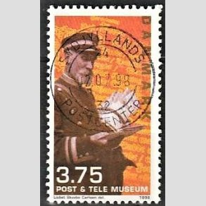 FRIM�RKER DANMARK | 1998 - AFA 1176 - Post & Tele Museet - 3,75 Kr. postbud - Pragt Stemplet