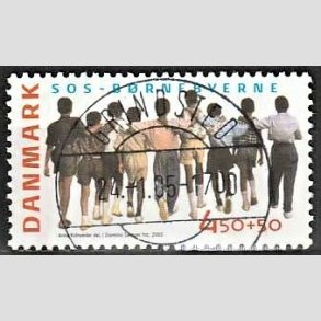 FRIMRKER DANMARK | 2005 - AFA 1416 - SOS-Brnebyerne - 4,50 + 0,50 Kr. flerfarvet - Pragt Stemplet Grindsted