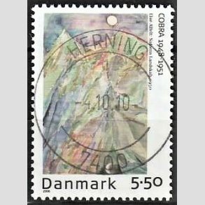 FRIM�RKER DANMARK | 2006 - AFA 1485 - Cobra-malere 9. - 5,50 Kr. Else Alfelt - Pragt Stemplet Herning