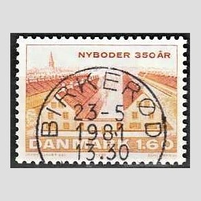 FRIM�RKER DANMARK | 1981 - AFA 726 - Nyboder 350 �r - 1,60 Kr. flerfarvet - Pragt Stemplet Birker�d