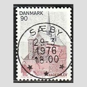 FRIM�RKER DANMARK | 1975 - AFA 598 - S�nderjylland - 90 �re r�d/brun/m�rkbl� - Pragt Stemplet S�by
