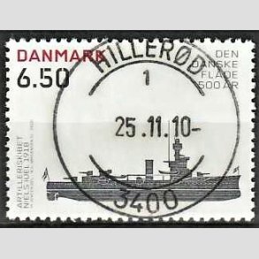 FRIMRKER DANMARK | 2010 - AFA 1621E - Den Danske flde 500 r - 6,50 Kr. Niels Juel - Pragt Stemplet