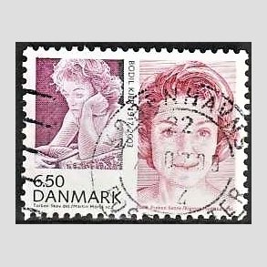 FRIMRKER DANMARK | 2008 - AFA 1552 - Store danskere 2. - 6,50 Kr. Bodil Kjer - Alm. god gennemsnitskvalitet - Stemplet (Photo eksempel)