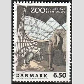 FRIMRKER DANMARK | 2009 - AFA 1579 - Zoologisk Have 1859-2009 - 6,50 Kr. flerfarvet - Alm. god gennemsnitskvalitet - Stemplet (Photo eksempel)