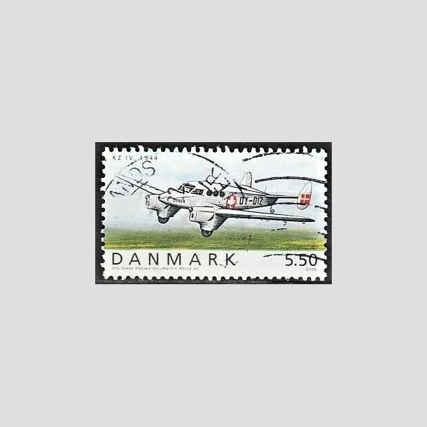FRIMRKER DANMARK | 2006 - AFA 1480 - Ellehammers frste flyvning 100 r. - 5,50 Kr. KZ IV - Alm. god gennemsnitskvalitet - Stemplet (Photo eksempel)