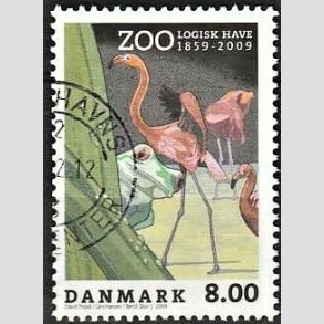 FRIMRKER DANMARK | 2009 - AFA 1580 - Zoologisk Have 1859-2009 - 8,00 Kr. flerfarvet - Alm. god gennemsnitskvalitet - Stemplet (Photo eksempel)