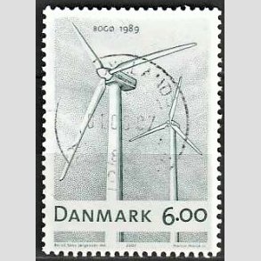 FRIMRKER DANMARK | 2007 - AFA 1494 - Danske vindmller - 6,00 Kr. Vindmller p Bog - Alm. god gennemsnitskvalitet - Stemplet (Photo eksempel)
