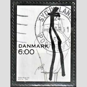 FRIMRKER DANMARK | 2011 - AFA 1671 - Mode - 6,00 Kr. flerfarvet - Alm. god gennemsnitskvalitet - Stemplet (Photo eksempel)