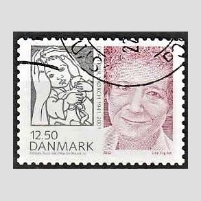 FRIMRKER DANMARK | 2010 - AFA 1635E - Store danskere 3. - 12,50 Kr. Dea Trier Mrch - Alm. god gennemsnitskvalitet - Stemplet (Photo eksempel)