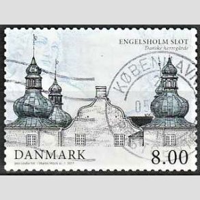 FRIMRKER DANMARK | 2011 - AFA 1656E - Danske herregrde I. - 8,00 Kr. Engelsholm - Alm. god gennemsnitskvalitet - Stemplet (Photo eksempel)