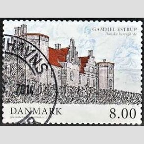 FRIMRKER DANMARK | 2011 - AFA 1657E - Danske herregrde I. - 8,00 Kr. Gl. Estrup - Alm. god gennemsnitskvalitet - Stemplet (Photo eksempel)