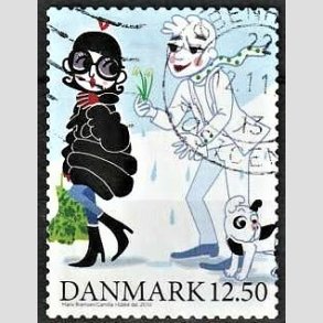 FRIMRKER DANMARK | 2010 - AFA 1639E - Vintereventyr - 12,50 Kr. flerfarvet - Alm. god gennemsnitskvalitet - Stemplet (Photo eksempel)