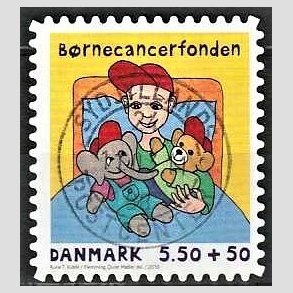 FRIMRKER DANMARK | 2010 - AFA 1605Ea - Brnecanserfonden - 5,50 + 0,50 Kr. flerfarvet - Pragt Stemplet
