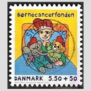 FRIMRKER DANMARK | 2010 - AFA 1605Ea - Brnecanserfonden - 5,50 + 0,50 Kr. flerfarvet - Pragt Stemplet