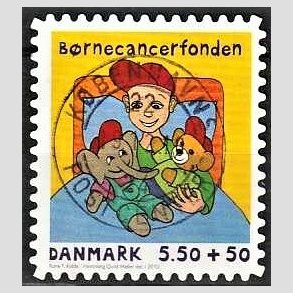 FRIMRKER DANMARK | 2010 - AFA 1605Ea - Brnecanserfonden - 5,50 + 0,50 Kr. flerfarvet - Pragt Stemplet