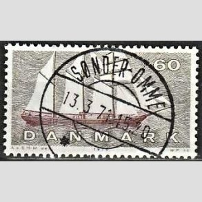FRIMRKER DANMARK | 1970 - AFA 505 - Dansk Skibsfart - 60 re groliv/rdbrun - Pragt Stemplet Snder-Omme