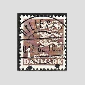 FRIMRKER DANMARK | 1946-47 - AFA 293 - Rigsvben 1,00 Kr. brun - Lux Stemplet Hillerd