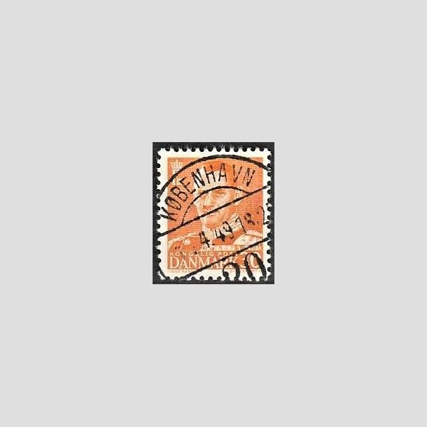 FRIMRKER DANMARK | 1948-50 - AFA 309 - Fr. IX 30 re orange - Lux Stemplet