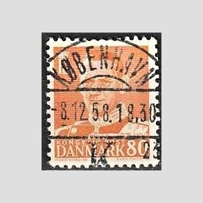 FRIMRKER DANMARK | 1952-53 - AFA 341 - Fr. IX 80 re orange - Lux Stemplet Kbenhavn
