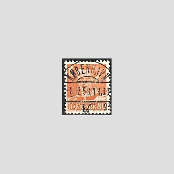 FRIMRKER DANMARK | 1952-53 - AFA 341 - Fr. IX 80 re orange - Lux Stemplet Kbenhavn