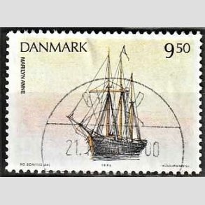 FRIM�RKER DANMARK | 1993 - AFA 1048 - Sejlskibe - 9,50 Kr. flerfarvet - Pragt Stemplet