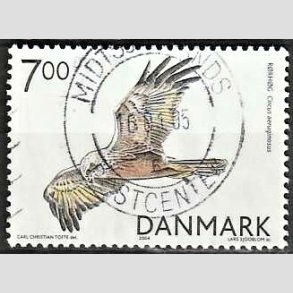 FRIM�RKER DANMARK | 2004 - AFA 1412 - Rovfugle i Danmark - 7,00 Kr. R�rh�g - Pragt Stemplet