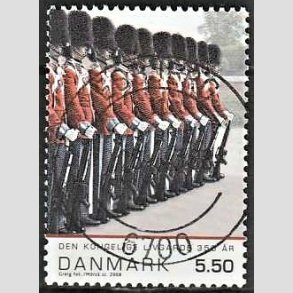 FRIM�RKER DANMARK | 2008 - AFA 1533 - Livgarden 350 �r. - 5,50 Kr. flerfarvet - Lux Stemplet