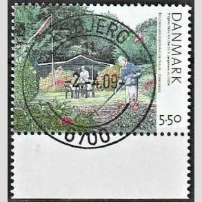 FRIM�RKER DANMARK | 2008 - AFA 1548 - Kolonihaver - 5,50 Kr. flerfarvet - Pragt Stemplet