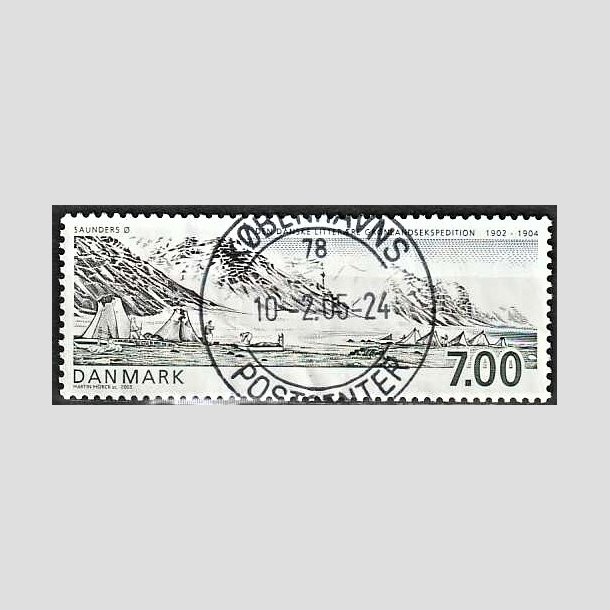 FRIMRKER DANMARK | 2003 - AFA 1347 - Grnlandsekspedition - 7,00 Kr. flerfarvet - Pragt Stemplet