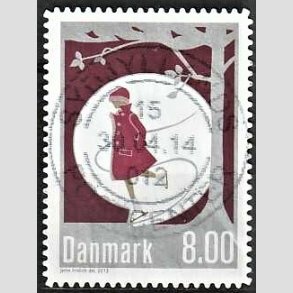 FRIM�RKER DANMARK | 2013 - AFA 1757a - Vinterstemning - 8,00 Kr. flerfarvet - Pragt Stemplet
