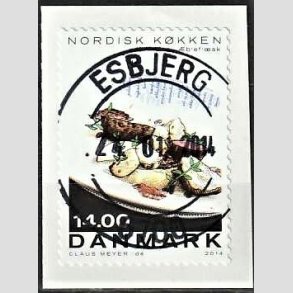 FRIM�RKER DANMARK | 2013 - AFA 1765 - Nordisk k�kken - 14,00 Kr. flerfarvet - Pragt Stemplet Esbjerg