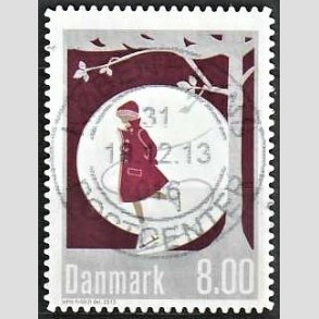 FRIM�RKER DANMARK | 2013 - AFA 1757a - Vinterstemning - 8,00 Kr. flerfarvet - Pragt Stemplet