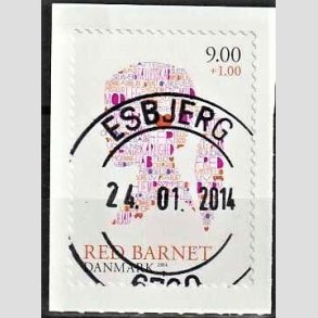FRIMRKER DANMARK | 2013 - AFA 1768 - Red barnet - 9,00 + 1 Kr. flerfarvet - Pragt Stemplet Esbjerg