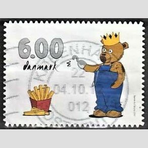 FRIMRKER DANMARK | 2011 - AFA 1668a - Brne-tv - 6,00 Kr. med uregelmssige hjrner flerfarvet - Alm. god gennemsnitskvalitet - Stemplet (Photo eksempel)