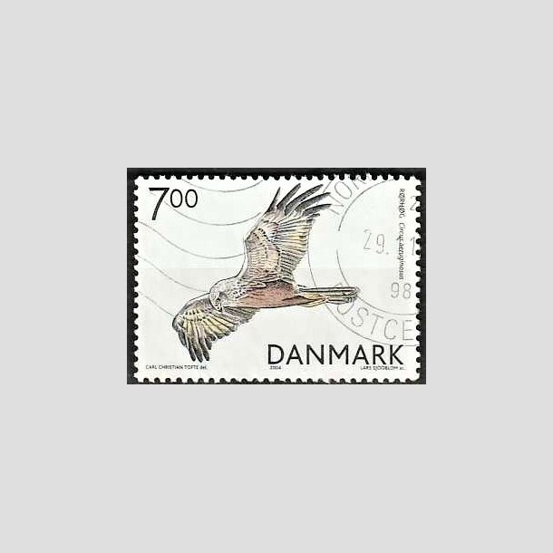 FRIMRKER DANMARK | 2004 - AFA 1412 - Rovfugle i Danmark - 7,00 Kr. Rrhg - Alm. god gennemsnitskvalitet - Stemplet (Photo eksempel)