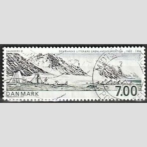 FRIMRKER DANMARK | 2003 - AFA 1347 - Grnlandsekspedition - 7,00 Kr. flerfarvet - Alm. god gennemsnitskvalitet - Stemplet (Photo eksempel)