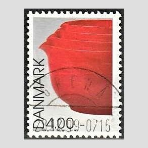 FRIM�RKER DANMARK | 1997 - AFA 1161 - Dansk design - 4,00 Kr. Margrethesk�le flerfarvet - Pragt Stemplet Gren�
