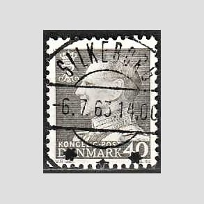 FRIMRKER DANMARK | 1961-62 - AFA 396 - Fr. IX 40 re gr - Pragt Stemplet Silkeborg