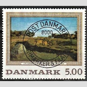 FRIMRKER DANMARK | 1992 - AFA 1032 - Maleriserie 5. - 5,00 Kr. J. Th. Lundbye - Pragt Stemplet