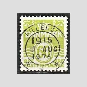 FRIM�RKER DANMARK | 1976 - AFA 617 - B�lgelinie 60 �re lysgr�n - Lux Stemplet Hiller�d