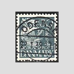 FRIM�RKER DANMARK | 1934 - AFA 215 - Karavel 30 �re bl� Type I - Lux stemplet