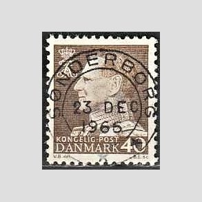 FRIMRKER DANMARK | 1965 - AFA 431 - Fr. IX 40 re brun - Pragt Stemplet Snderborg