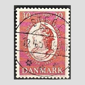 FRIMRKER DANMARK | 1954 - AFA 357 - Kunstakademiet 200 r - 30 re rd - Pragt Stemplet Stege