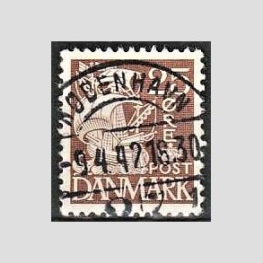 FRIM�RKER DANMARK | 1937-40 - AFA 214a - Karavel 25 �re brun Type II - Lux Stemplet