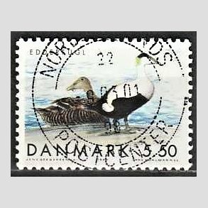 FRIM�RKER DANMARK | 1999 - AFA 1224 - Danske tr�kfugle - 5,50 Kr. Edderfugl - Pragt Stemplet