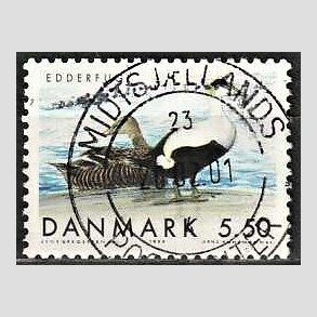 FRIM�RKER DANMARK | 1999 - AFA 1224 - Danske tr�kfugle - 5,50 Kr. Edderfugl - Pragt Stemplet