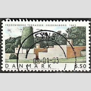 FRIM�RKER DANMARK | 2002 - AFA 1335 - Danske boliger I. - 6,50 Kr. Fredensborg terrasser - Pragt Stemplet