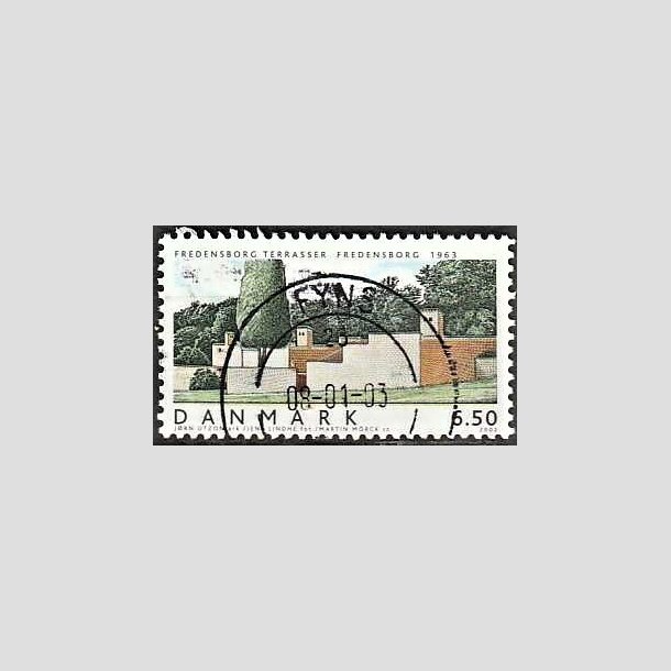 FRIMRKER DANMARK | 2002 - AFA 1335 - Danske boliger I. - 6,50 Kr. Fredensborg terrasser - Pragt Stemplet