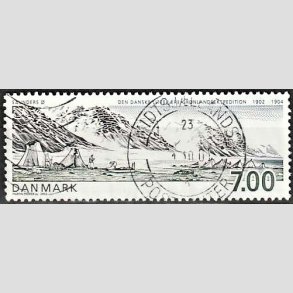 FRIM�RKER DANMARK | 2003 - AFA 1347 - Gr�nlandsekspedition - 7,00 Kr. flerfarvet - Pragt Stemplet